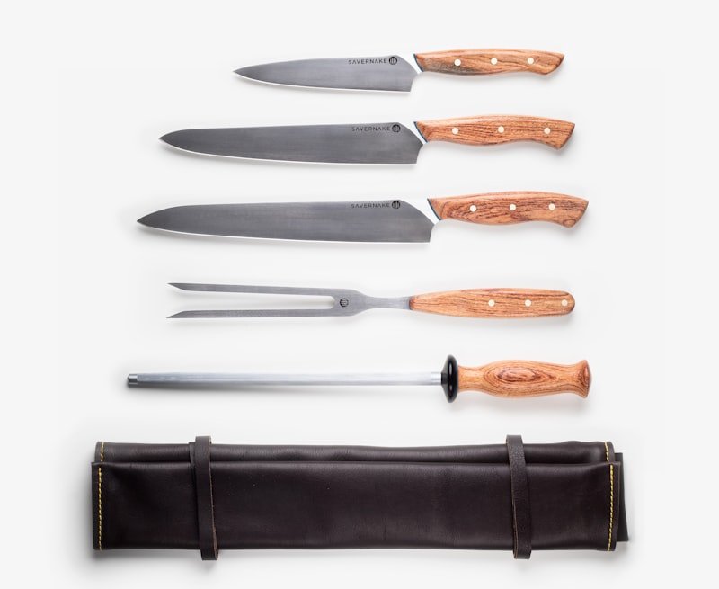 Home handcrafted forged chef knives
